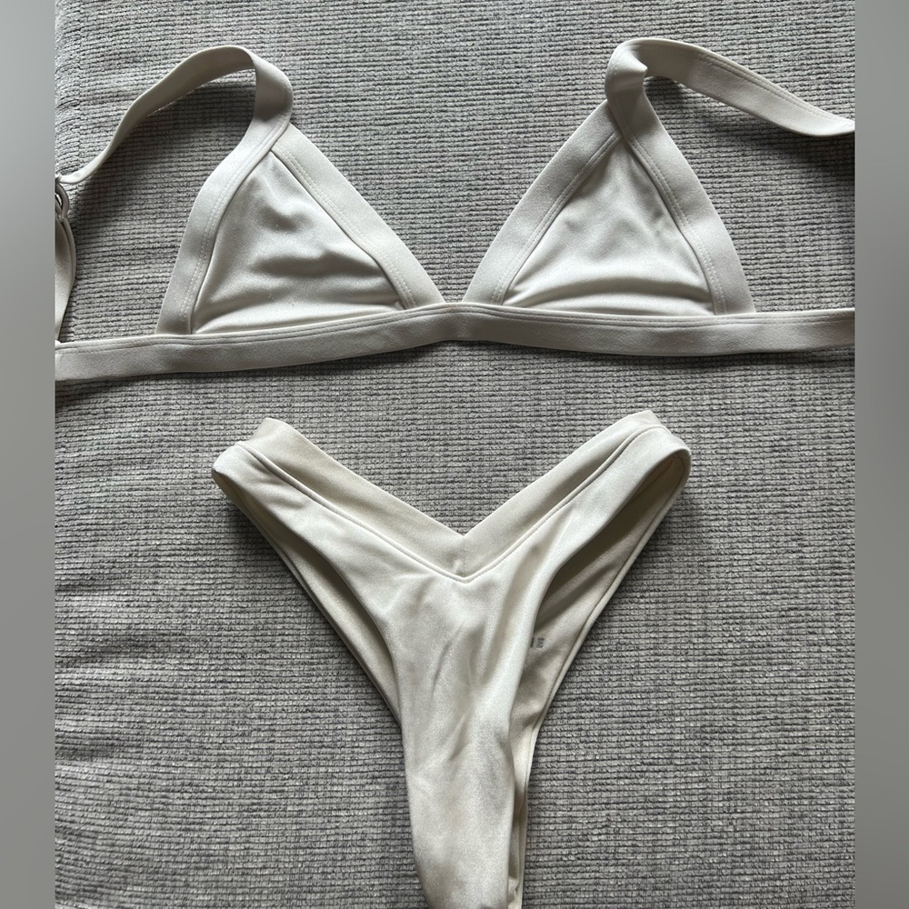 One one swimwear set in pearl white